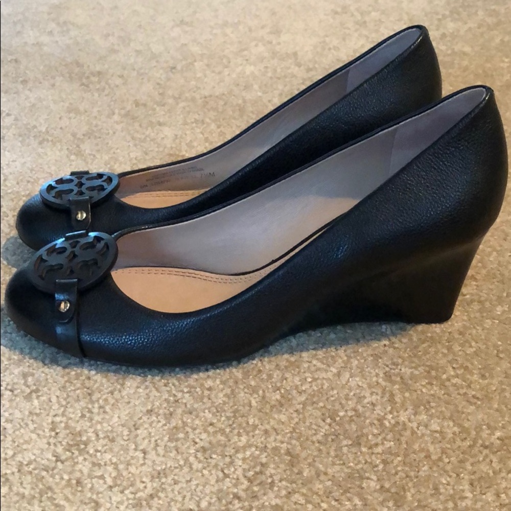 Tory Burch leather wedges